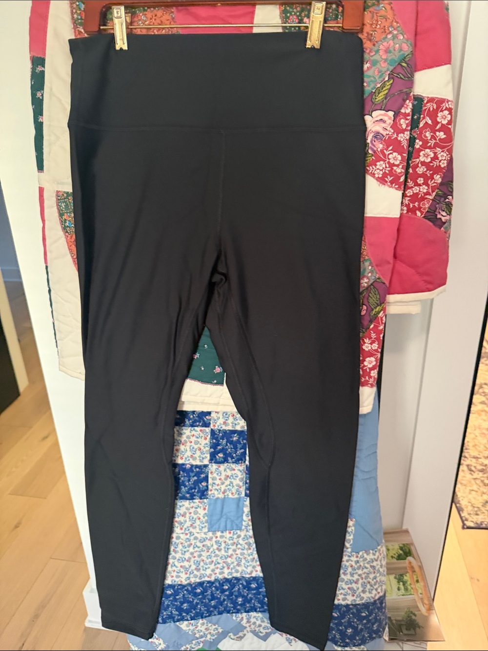 CRZ YOGA Black Fleece Lined High-Waist Leggings